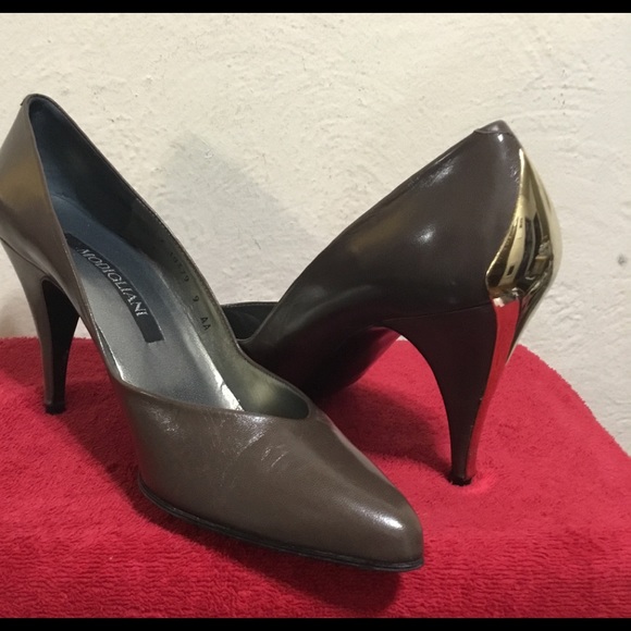 Modigliani Women Sz 9AA Taupe high heel Pumps EUC - Picture 2 of 8